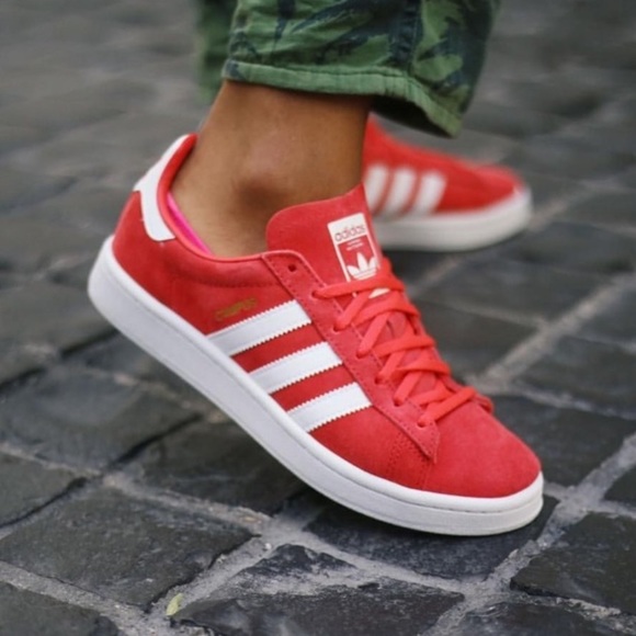 adidas Shoes - Adidas Red Campus Sneakers Size 9